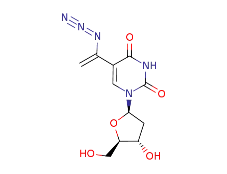 Molecular Structure of 170243-45-5 (Uridine, 5-(1-azidoethenyl)-2'-deoxy-)