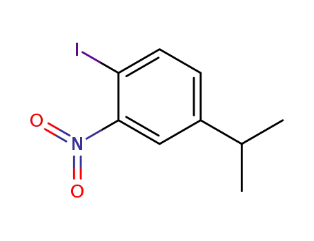 Molecular Structure of 144146-98-5 (Benzene, 1-iodo-4-(1-methylethyl)-2-nitro-)