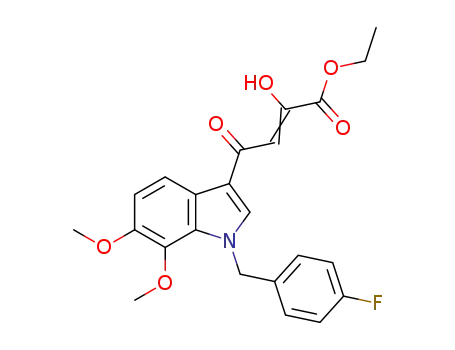 ethyl 4-[1-(4-fluorobenzyl)-6,7-dimethoxy-1H-indol-3-yl]-2-hydroxy-4-oxobut-2-enoate
