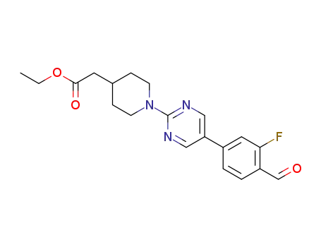 ethyl {1-[5-(3-fluoro-4-formylphenyl)pyrimidin-2-yl]piperidin-4-yl}acetate