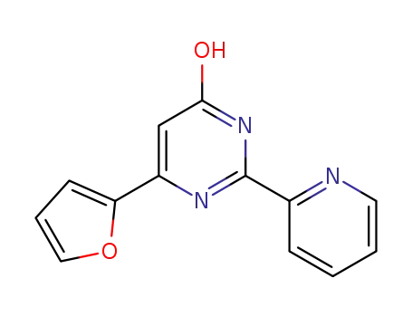 Molecular Structure of 856173-46-1 (6-(2-furyl)-2-pyridin-2-yl-pyrimidin-4-ol)