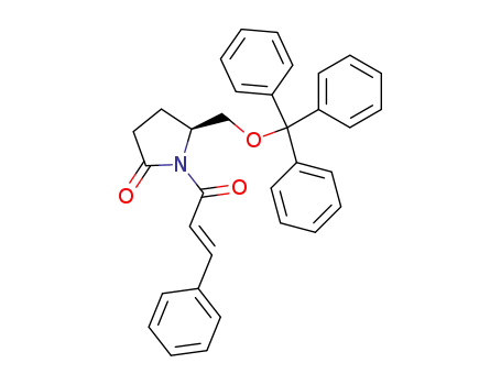 2-Pyrrolidinone,
1-[(2E)-1-oxo-3-phenyl-2-propenyl]-5-[(triphenylmethoxy)methyl]-, (5S)-