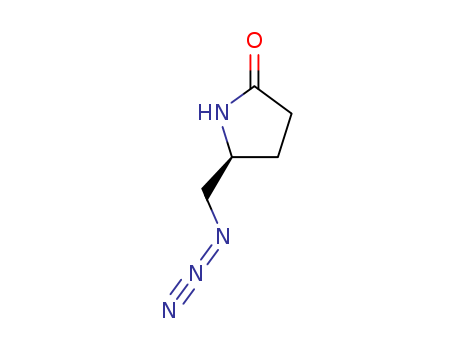 Molecular Structure of 145414-30-8 (2-Pyrrolidinone, 5-(azidomethyl)-, (5S)-)