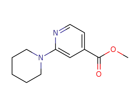 Molecular Structure of 888070-05-1 (METHYL 2-PIPERIDIN-1-YLISONICOTINATE 97+%METHYL 2-PIPERIDIN-1-YLPYRIDIN-4-YLCARBOXYLATE)
