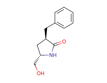 Molecular Structure of 150323-21-0 ((-)-(2S,4R)-7-benzyl-2-hydroxymethyl-5-oxo-pyrrolidine)