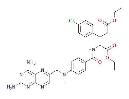 Diethyl-N-<4-<(2,4-diamino-6-pteridinyl)methyl>-N-methylaminobenzoyl>-β-(4-chlorphenyl)glutamat