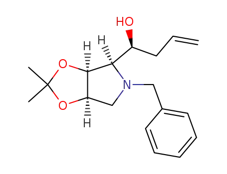 (2R,3S,4R)-N-benzyl-2-<(1S)-1-hydroxy-3-butenyl>-3,4-(isopropylidenedioxy)pyrrolidine