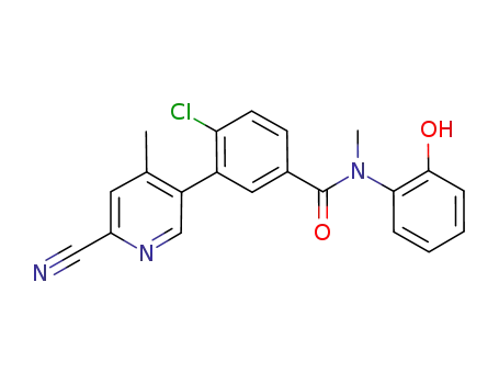 4-chloro-3-(6-cyano-4-methyl-pyridin-3-yl)-N-(2-hydroxy-phenyl)-N-methyl-benzamide