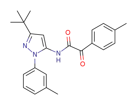 Molecular Structure of 1486470-39-6 (N-(3-t-butyl-1-m-tolyl-1H-pyrazol-5-yl)-2-oxo-2-p-tolylacetamide)