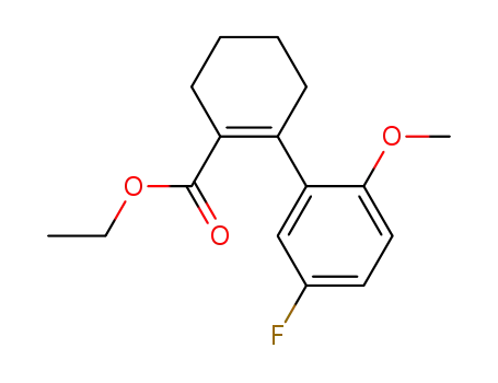 1-Cyclohexene-1-carboxylic acid, 2-(5-fluoro-2-methoxyphenyl)-, ethyl
ester