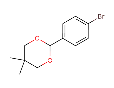 Molecular Structure of 105114-53-2 (1,3-Dioxane, 2-(4-bromophenyl)-5,5-dimethyl-)