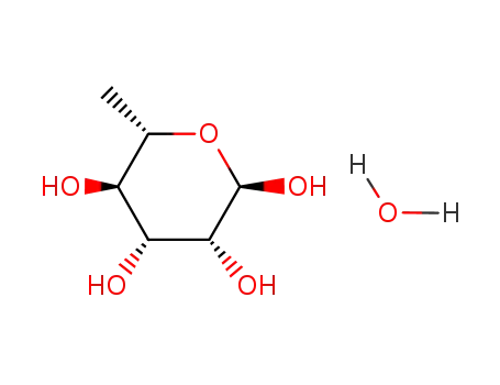 Molecular Structure of 6155-35-7 (a-L-Mannopyranose, 6-deoxy-,monohydrate (9CI))