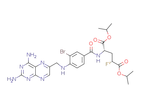 L-Glutamic acid,
N-[3-bromo-4-[[(2,4-diamino-6-pteridinyl)methyl]amino]benzoyl]-4-fluoro
-, bis(1-methylethyl) ester, (4R)-