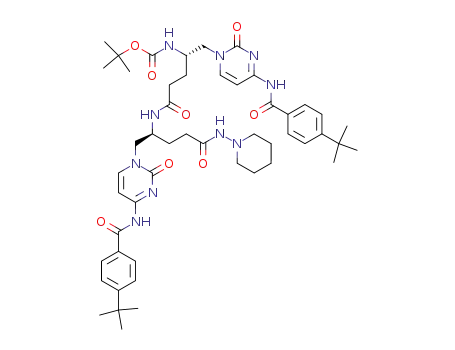{(S)-1-[4-(4-tert-Butyl-benzoylamino)-2-oxo-2H-pyrimidin-1-ylmethyl]-3-[(S)-1-[4-(4-tert-butyl-benzoylamino)-2-oxo-2H-pyrimidin-1-ylmethyl]-3-(piperidin-1-ylcarbamoyl)-propylcarbamoyl]-propyl}-carbamic acid tert-butyl ester