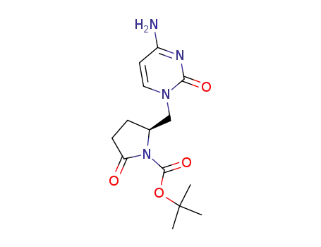 (S)-1,1-dimethylethyl 2-<(4-amino-1,2-dihydro-2-oxo-1-pyrimidinyl)methyl>-5-oxo-1-pyrrolidinecarboxylate