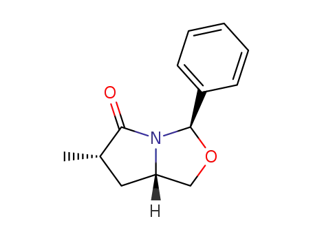 <3R-(3α,6β,7aα)>-6-methyl-3-phenyl-3H,5H-tetrahydropyrrolo<1,2-c>oxazol-5-one