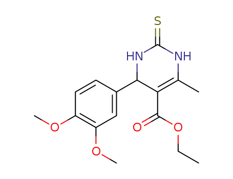 5-Pyrimidinecarboxylic acid,
4-(3,4-dimethoxyphenyl)-1,2,3,4-tetrahydro-6-methyl-2-thioxo-, ethyl
ester
