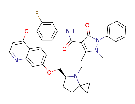 N-(4-(7-(((5S)-4-methyl-4-azaspiro[2.4]heptane-5-yl)methoxy)quinolin-4-yloxy)-3-fluorophenyl)-2,3-dihydro-1,5-dimethyl-3-oxo-2-phenyl-1H-pyrazole-4-carboxamide
