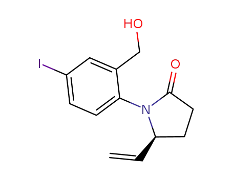 (5S)-5-ethenyl-1-[4-iodo-2-(hydroxymethyl)phenyl]-2-pyrrolidinone