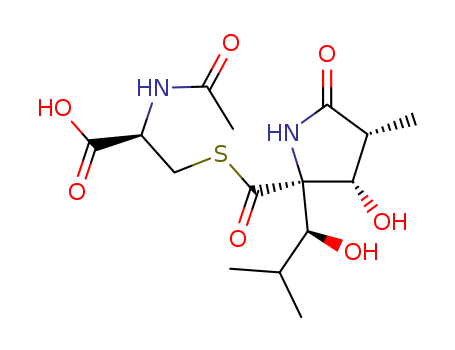 Lactacystin;(2R,3S,4R)-3-Hydroxy-2-[(1S)-1-hydroxy-2-Methylpropyl]-4-Methyl-5-oxo-2-pyrrolidinecarboxy-N-acetyl-L-cysteinethioester