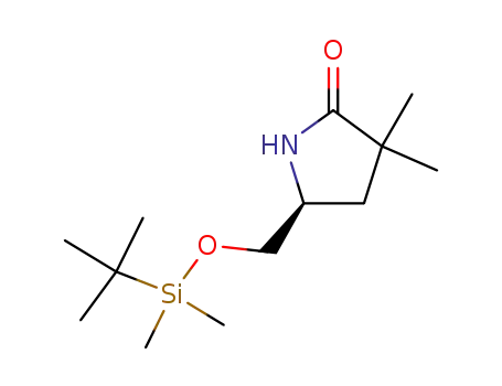 (5S)-(+)-5-tert-butyldimethylsiloxymethyl-3,3-dimethylpyrrolidin-2-one