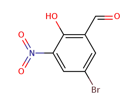 Molecular Structure of 16634-88-1 (5-BROMO-3-NITROSALICYLALDEHYDE  97)