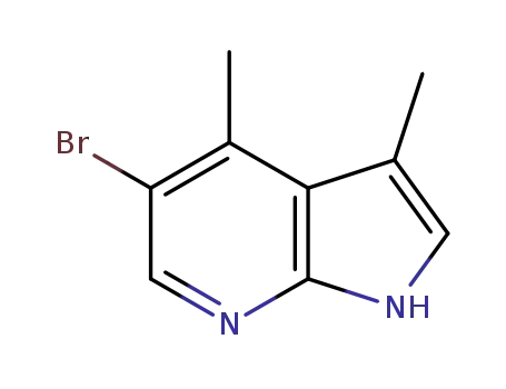 Molecular Structure of 1207626-30-9 (1H-Pyrrolo[2,3-b]pyridine, 5-bromo-3,4-dimethyl-)