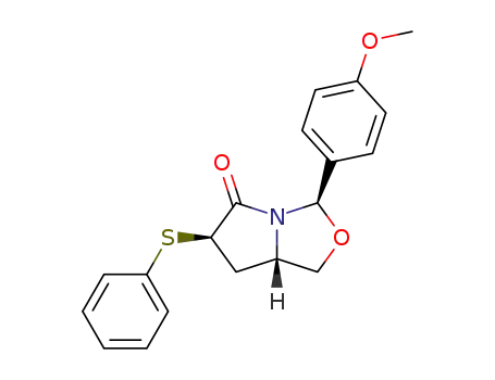 (2R,5S,7R)-2-(p-methoxyphenyl)-7-(phenylthio)-3-oxa-1-azabicyclo<3.3.0>octan-2-one