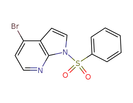 Molecular Structure of 889939-25-7 (4-BROMO-1-(PHENYLSULFONYL)-1H-PYRROLO[2,3-B]PYRIDINE)