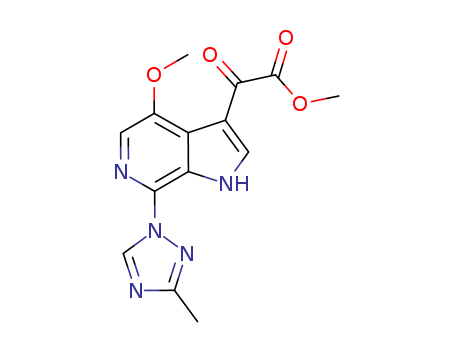 1H-Pyrrolo[2,3-c]pyridine-3-acetic acid, 4-Methoxy-7-(3-Methyl-1H-1,2,4-triazol-1-yl)-α-oxo-, Methyl ester