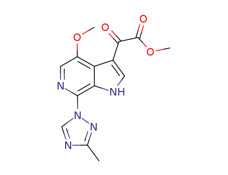 1H-Pyrrolo[2,3-c]pyridine-3-acetic acid, 4-Methoxy-7-(3-Methyl-1H-1,2,4-triazol-1-yl)-α-oxo-, Methyl ester
