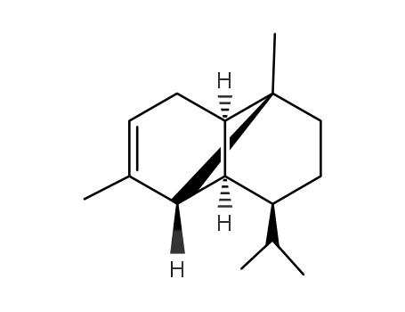 Molecular Structure of 14912-44-8 ([1S,2R,6R,7R,8S,(+)]-1,3-Dimethyl-8-(1-methylethyl)tricyclo[4.4.0.02,7]deca-3-ene)