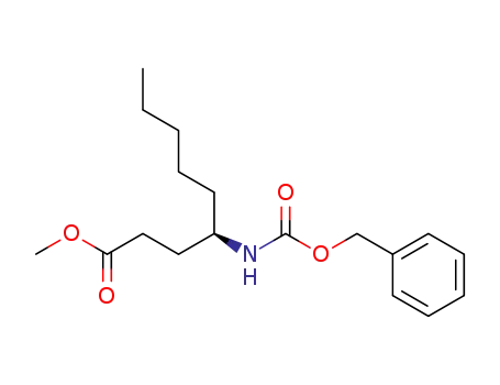 Molecular Structure of 117960-02-8 (Methyl (R)-4-((Benzyloxycarbonyl)amino)nonanoate)