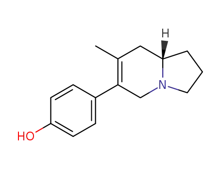 Molecular Structure of 31470-47-0 (4-(7-methyl-1,2,3,5,8,8a-hexahydroindolizin-6-yl)phenol)