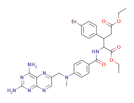Diethyl-N-<4-<(2,4-diamino-6-pteridinyl)methyl>-N-methylaminobenzoyl>-β-(4-bromphenyl)glutamat