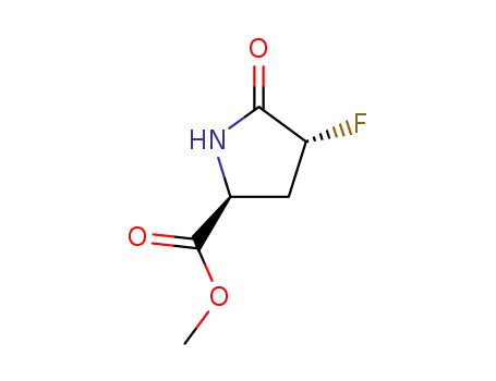 Molecular Structure of 95048-76-3 (Proline, 4-fluoro-5-oxo-, methyl ester, cis- (9CI))