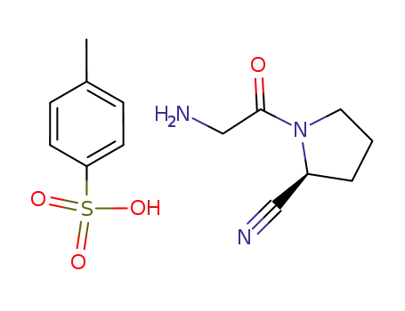 Molecular Structure of 1428264-81-6 ((S)-1-(2-aminoacetyl)pyrrolidine-2-carbonitrile 4-methylbenzenesulfonate)