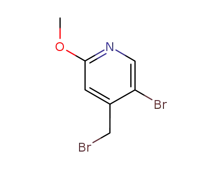 Molecular Structure of 163914-13-4 (5-bromo-4-(bromomethyl)-2-methoxypyridine)