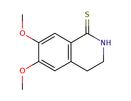 Molecular Structure of 24456-59-5 (6,7-DIMETHOXY-1,2,3,4-TETRAHYDROISOQUINOLINE-1-THIONE)