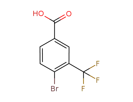 Molecular Structure of 161622-14-6 (4-BROMO-3-(TRIFLUOROMETHYL)BENZOIC ACID)