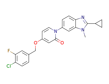 4-((4-chloro-3-fluorobenzyl)oxy)-1-(2-cyclopropyl-1-methyl-1H-benzimidazol-6-yl)pyridin-2(1H)-one