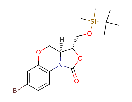 (3R,3aS)-7-bromo-3-((1,1-dimethylethyl)dimethylsilanemethyl)-3a,4-dihydro-3H-[1,3]oxazolo[4,3-c][1,4]benzoxazin-1-...