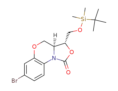 Molecular Structure of 911845-45-9 ((3R,3aS)-7-bromo-3-((1,1-dimethylethyl)dimethylsilanemethyl)-3a,4-dihydro-3H-[1,3]oxazolo[4,3-c][1,4]benzoxazin-1-one)