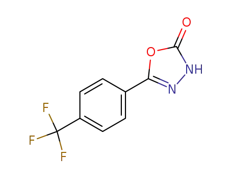 Molecular Structure of 202823-22-1 (1,3,4-Oxadiazol-2(3H)-one, 5-[4-(trifluoromethyl)phenyl]-)