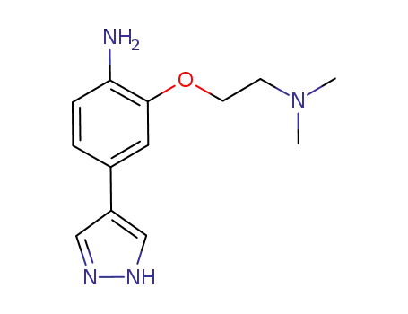Molecular Structure of 1072906-07-0 (2-(2-(dimethylamino)ethoxy)-4-(1H-pyrazol-4-yl)aniline)