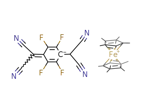 Molecular Structure of 121192-67-4 (octamethylferrocenium(III) perfluoro-7,7,8,8-tetracyano-p-quinodimehane radical anion)