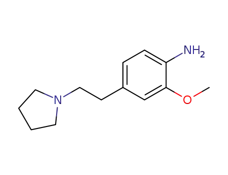 Molecular Structure of 1315513-56-4 (2-methoxy-4-[2-(1-pyrrolidinyl)ethyl]benzenamine)