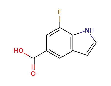 Molecular Structure of 256935-99-6 (7-fluoro-1H-indole-5-carboxylic acid)