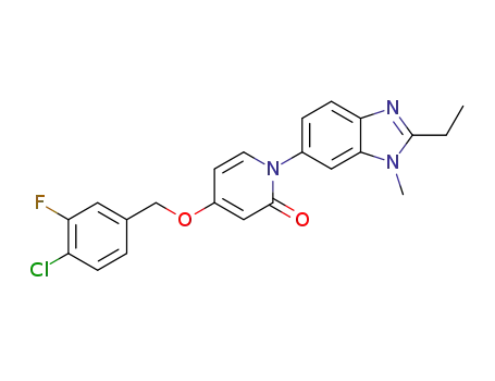 4-((4-chloro-3-fluorobenzyl)oxy)-1-(2-ethyl-1-methyl-1H-benzimidazol-6-yl)pyridin-2(1H)-one