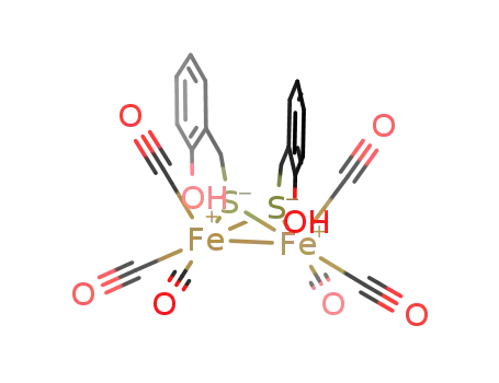 Molecular Structure of 1279025-77-2 (Fe2(μ-SCH2-o-C6H4OH)2(CO)6)